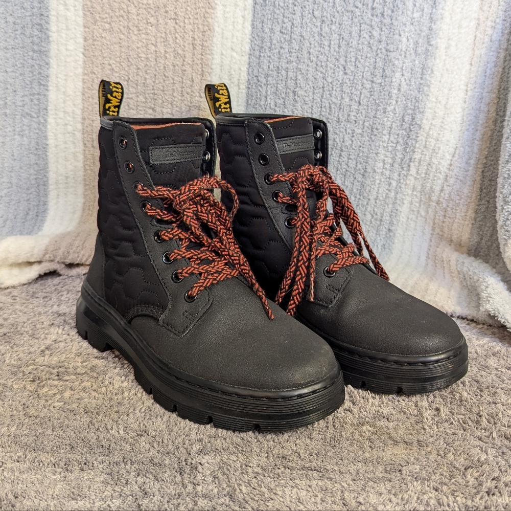 Doc Marten Combs II Black Lace Up Boots Women's Size 7